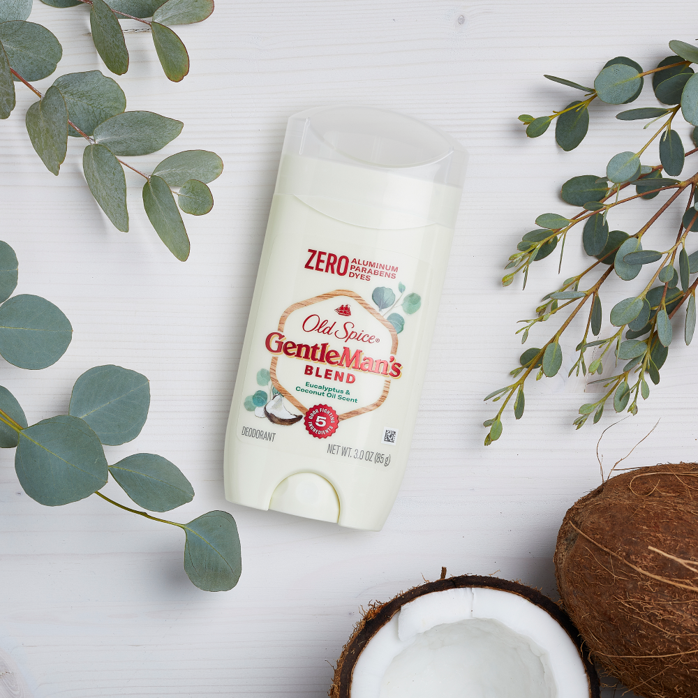 Old Spice GentleMan's Collection Deodorant Aluminum Free Eucalyptus with Coconut Oil, 3.0 oz