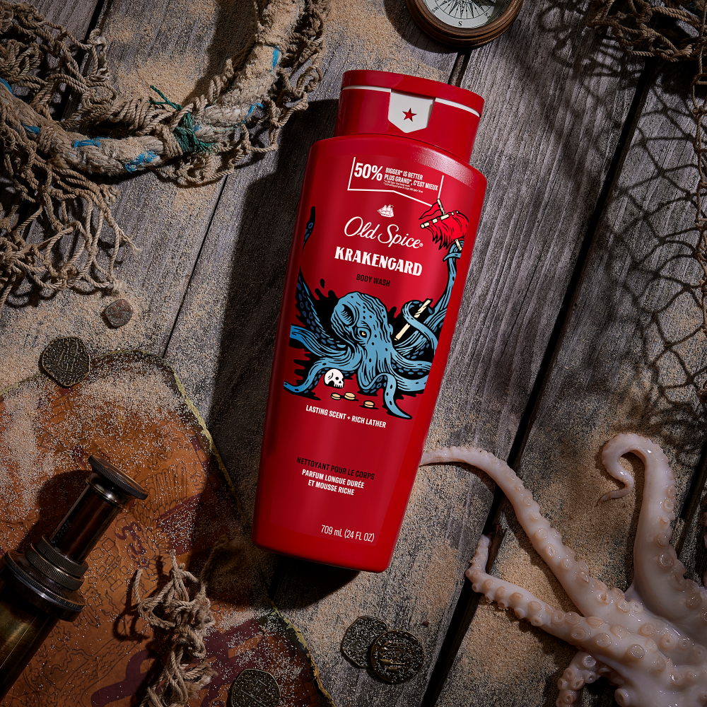 Old Spice Body Wash for Men, 24/7 Shower Clean, Krakengard, 24oz